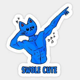 Swole cute Sticker